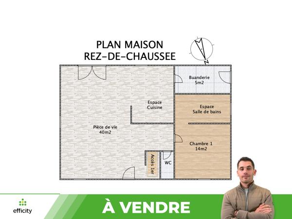 Maison
         5 pièces
        - 84 m² Exclusivité 134 000 € *