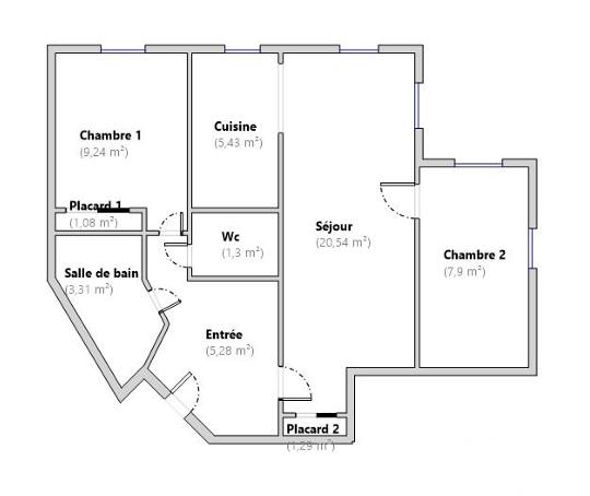 Appartement à vendre 3 pièces 56 m² Feytiat