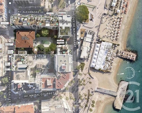 Appartement F2 à vendre  2 pièces - 40,81 m 2   JUAN LES PINS  - 06