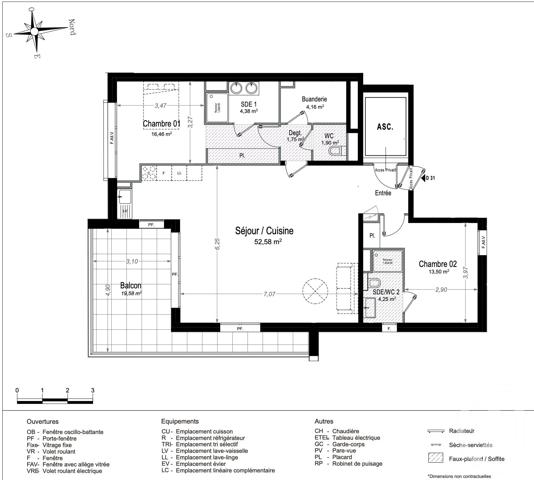 Appartement F3 à vendre  3 pièces - 98,98 m 2   JUAN LES PINS  - 06
