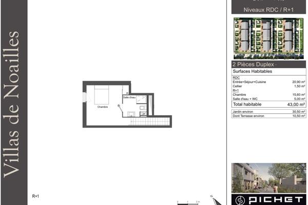 A SAINTE GENEVIEVE DES BOIS, APPARTEMENT T2 DUPLEX AVEC TERRASSE ET JARDIN.