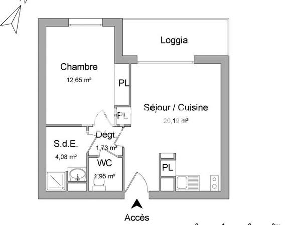 Location Appartement 2 pièces 40.6 m² - 5 ALLEE DE LA COTE D'OR Colomiers 31770