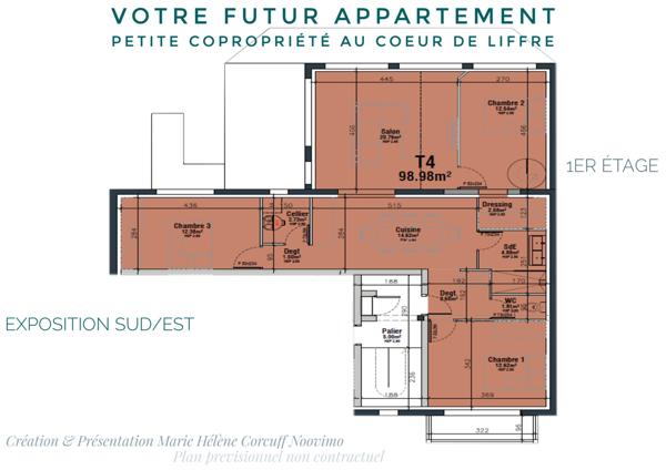 T4 rénové – 99 m² – Hyper centre de Liffré – Pré-commercialisation