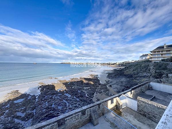 Saint-Malo Rochebonne, maison de 93m² sur 3 niveaux avec terrasses, vue mer et accès direct plage