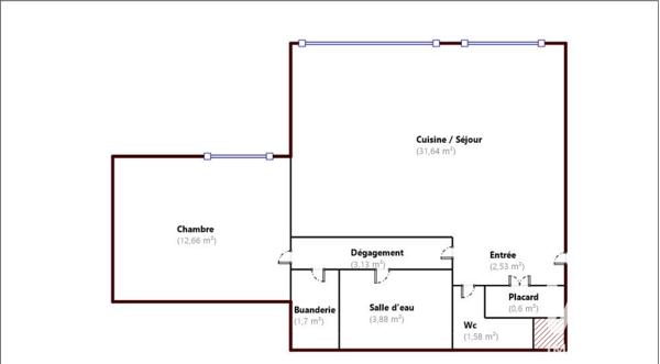 Appartement à vendre 2 pièces 57,8 m² Vence