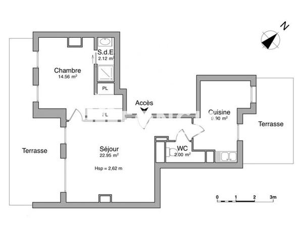 Location Appartement 2 pièces 51.93 m² - 15 RUE PROFESSEUR RENE GUILLET Lyon 69003
