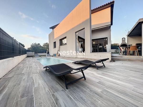 Maison Cabestany 5 pieces, jardin, piscine et garage.