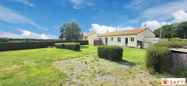 Pavillon plain-pied 3 chambres, 90 m² + 3000 m² de terrain