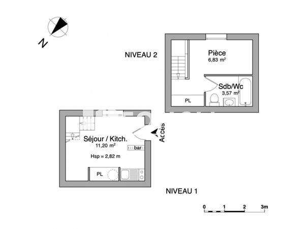 Location Studio 21.6 m² - 118 RUE LECOCQ Bordeaux 33000
