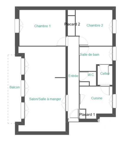 Appartement à vendre 3 pièces 69,64 m² Évreux