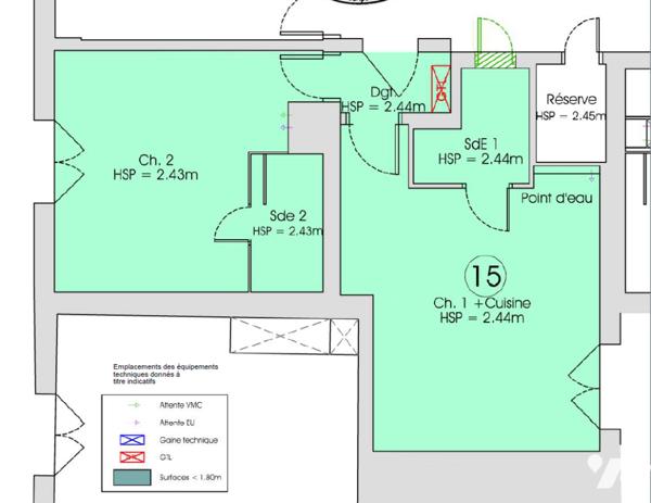 Appartement Caen 2 pièce(s) 33.36 m2