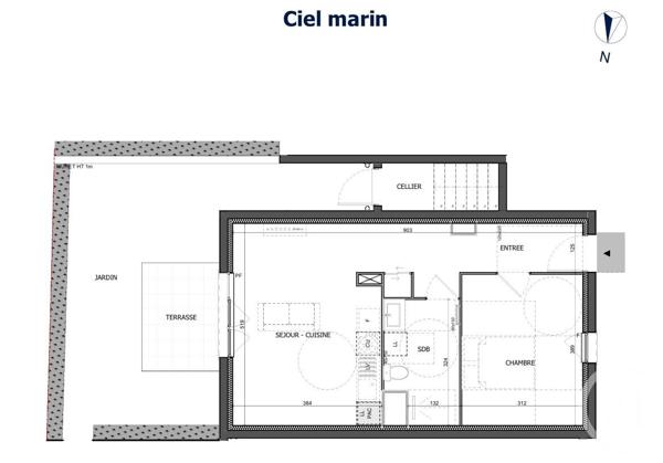 Appartement à vendre  2 pièces - 45,17 m2 EQUIHEN PLAGE - 62
