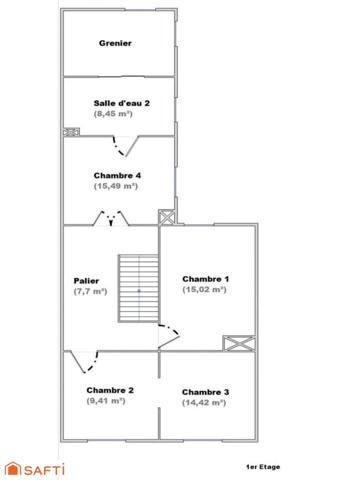 Maison familiale 4 chambres – 131 m² – L'Hôpital