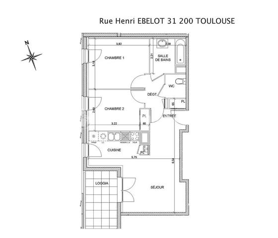 Location Appartement 3 pièces 60 m2 à Toulouse