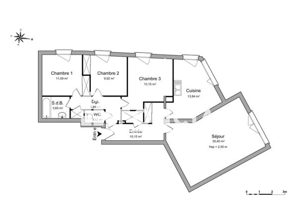 Location Appartement 4 pièces 99.71 m² - 14 RUE DE SOTTEVILLE Rouen 76100