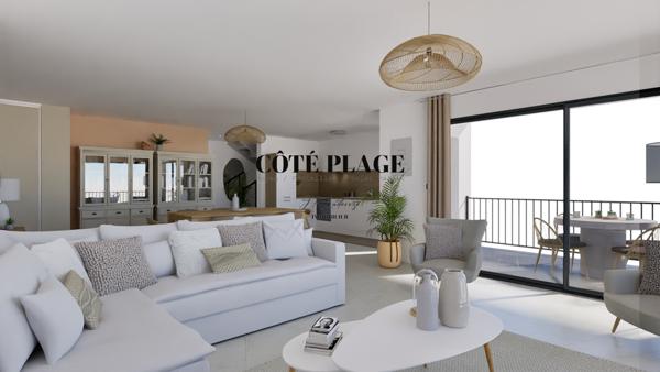 Les Mathes (17570) La Palmyre Appartement NEUF T5 avec 2 BalconsTerrase en Duplex Garage et cave au prix de 798.000€ HAI