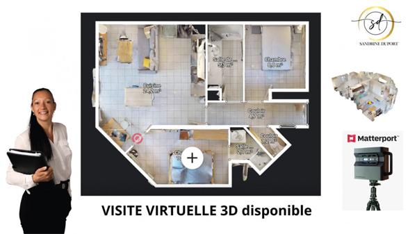 APPARTEMENT T3 avec balcon exposition sud  place de parking