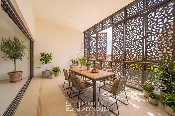 Villa-appartement contemporaine en bord de canal
