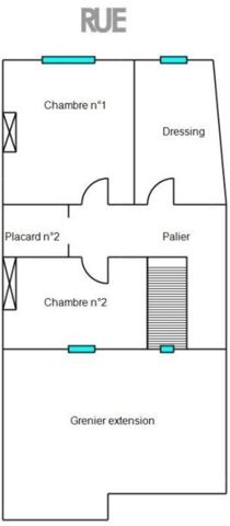 MAISON DE CARACTÈRE – 2 CHAMBRES – COUR ET JARDIN
