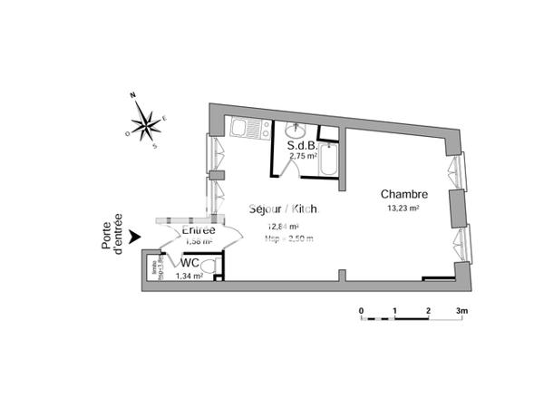 Location Studio 31.74 m² - 9 QUAI TURCKHEIM Strasbourg 67000