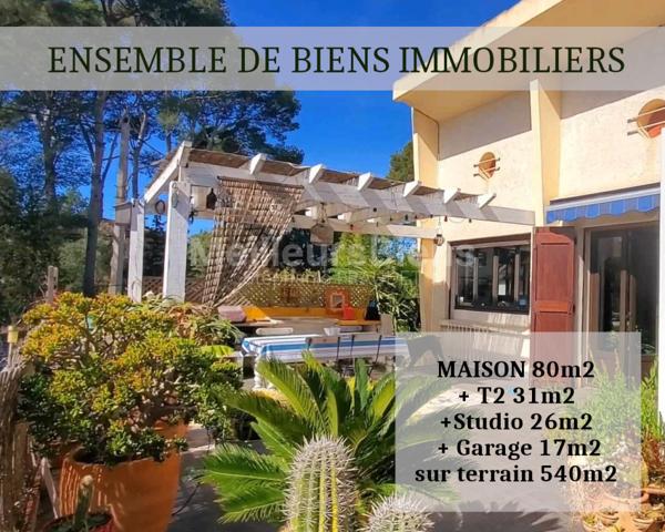 Ensemble de biens immobiliers: Maison + T2 + Dépendance