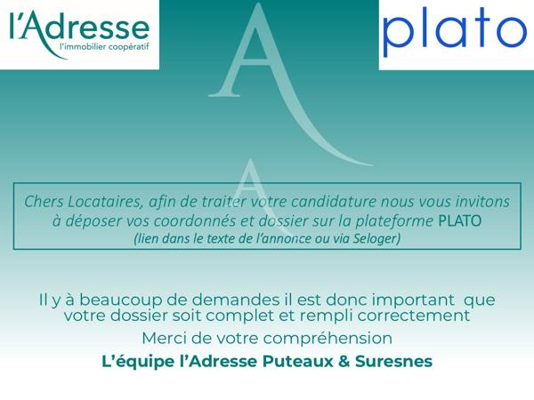 *Location Meublé - Suresnes (Carnot/Gambetta) - Magnifique 3 pièces - 56m² - parking