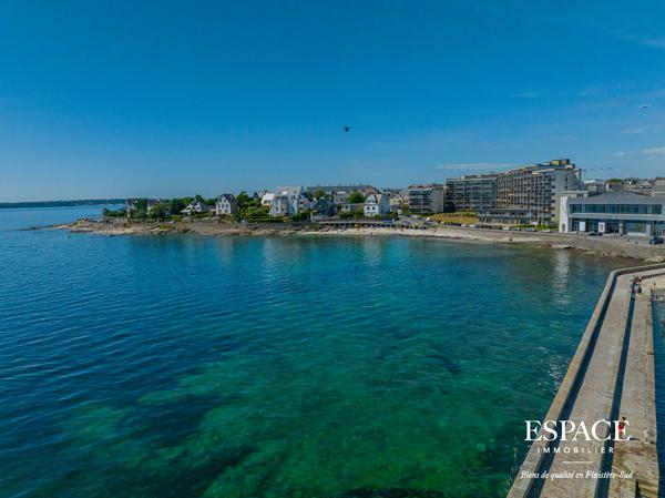 A vendre à Concarneau vue mer appartement contemporain 2 pièce(s) 46.47 m2 en rez de jardin