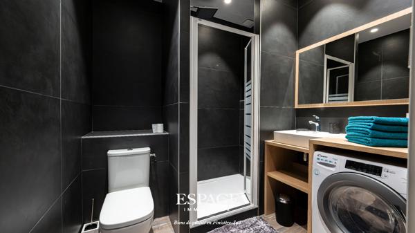 A vendre à Concarneau vue mer appartement contemporain 2 pièce(s) 46.47 m2 en rez de jardin