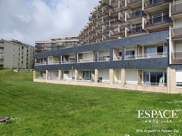 A vendre à Concarneau vue mer appartement contemporain 2 pièce(s) 46.47 m2 en rez de jardin