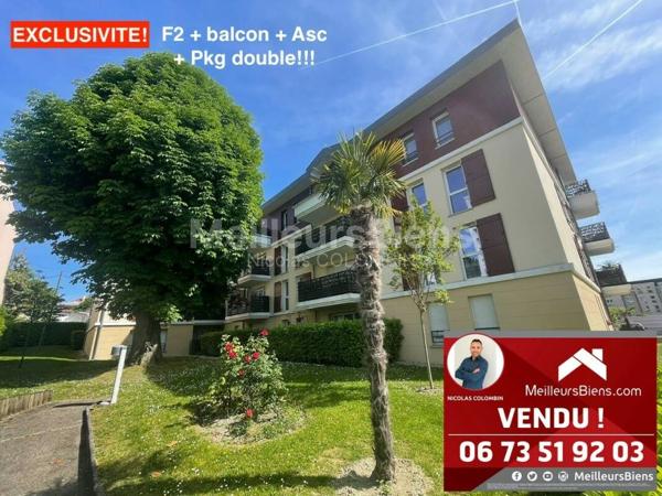 Résidence récente Appartement 2 pièces proche Centre Ville/RER E