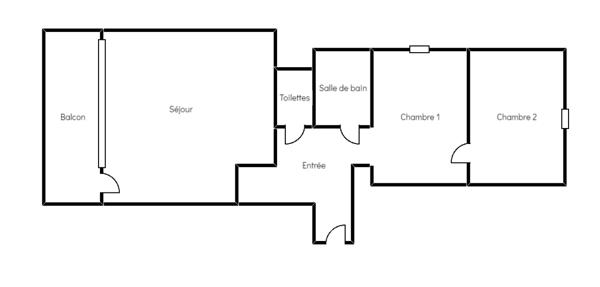 Appartement 2 pièces 39.24 m2