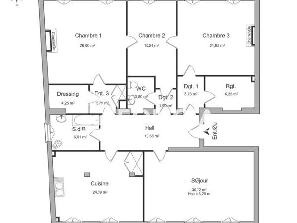 Location Appartement 4 pièces 162.37 m² - 45 RUE EMILE POUVILLON Montauban 82000