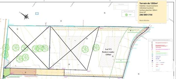 Terrain à vendre 1 355 m² La Brède