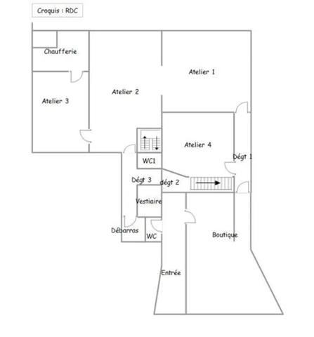 Immeuble commerce + logement à rénover et creer