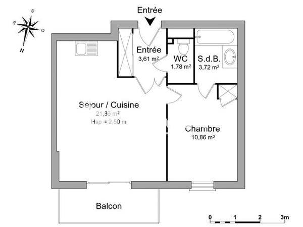 Location Appartement 2 pièces 41.83 m² - 29 BOULEVARD COSTA DE BEAUREGARD Seynod 74600