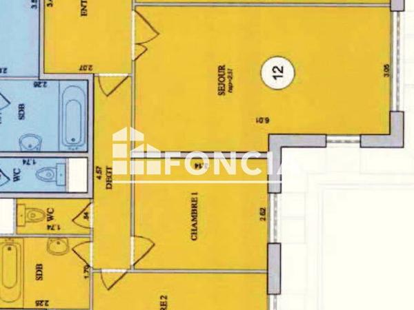 À vendre Appartement 3 pièces 65.58 m² - Versailles 78000