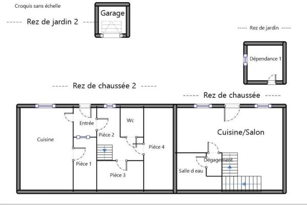 EXCLUSIVITÉ - Deux maisons à vendre avec jardin et dépendances  (22)
