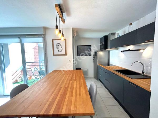 Toulouse 31300 SAINT CYPRIEN en Bord de Garonne Bel appartement T2 Meublé de 47.47m² Loggia 5.39m² parking sous sol