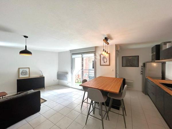 Toulouse 31300 SAINT CYPRIEN en Bord de Garonne Bel appartement T2 Meublé de 47.47m² Loggia 5.39m² parking sous sol