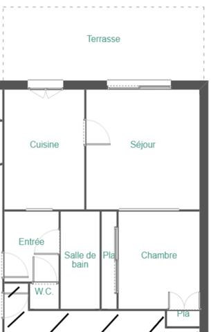 Millau (12100) T2 AVEC TERRASE