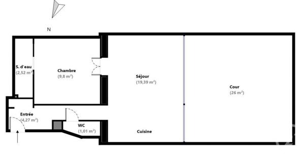 Appartement F2 à vendre  2 pièces - 37 m2 BOULOGNE BILLANCOURT - 92