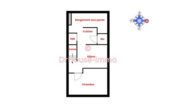 Appartement à louer 2 pièces de 23 m²