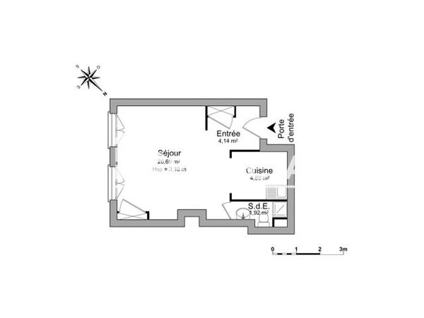 Location Studio 31.58 m² - 20 RUE DE LA CHARITE Lyon 69002