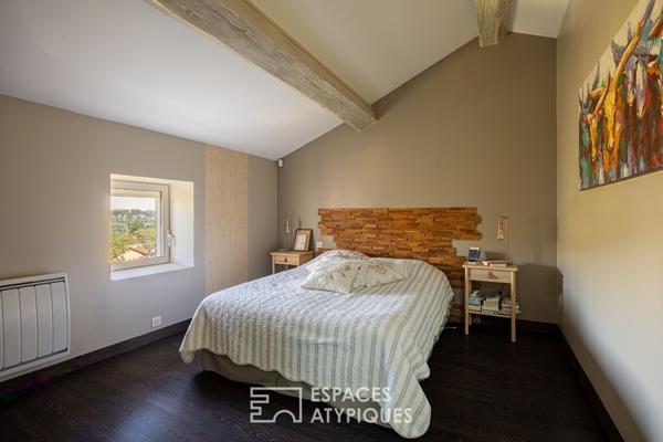 Ancienne ferme rénovée avec extension contemporaine