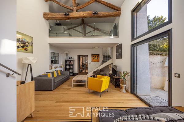 Ancienne ferme rénovée avec extension contemporaine