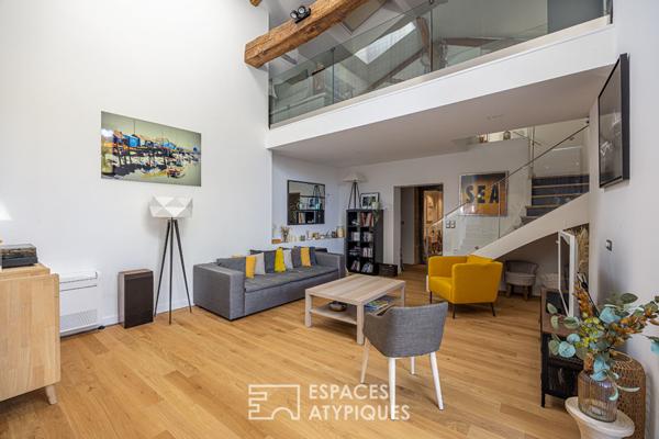 Ancienne ferme rénovée avec extension contemporaine