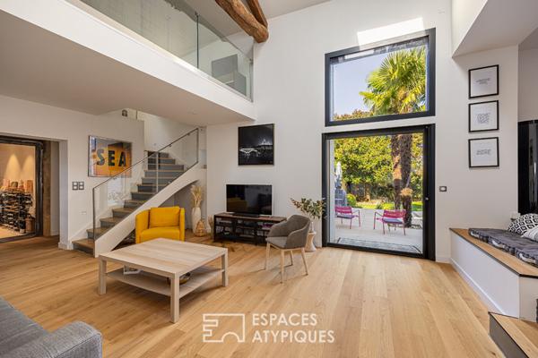 Ancienne ferme rénovée avec extension contemporaine