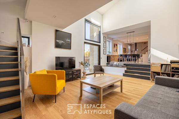 Ancienne ferme rénovée avec extension contemporaine