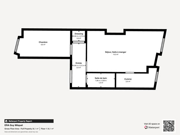 Appartement Paris 2 pièce(s) 29 m2
