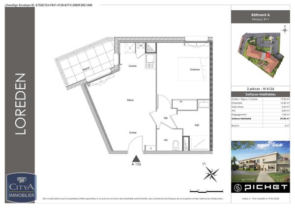 Appartement à louer 2 pièces 39.5m² Belberaud (31450)